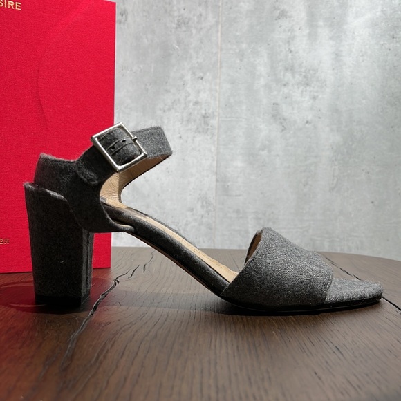 Theory Wool Heeled Sandals - Picture 1 of 6